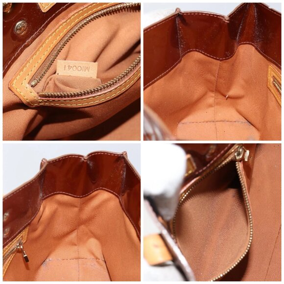 LOUIS VUITTON Monogram Vernis Reade PM Hand Bag Bronze M91146 LV Auth SW1525 - Picture 15 of 16